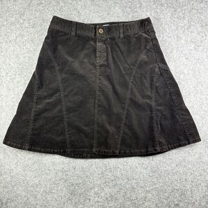 Bass Skirt Womens 14 Brown Corduroy Flare Short Chocolate Y2K Preppy Country